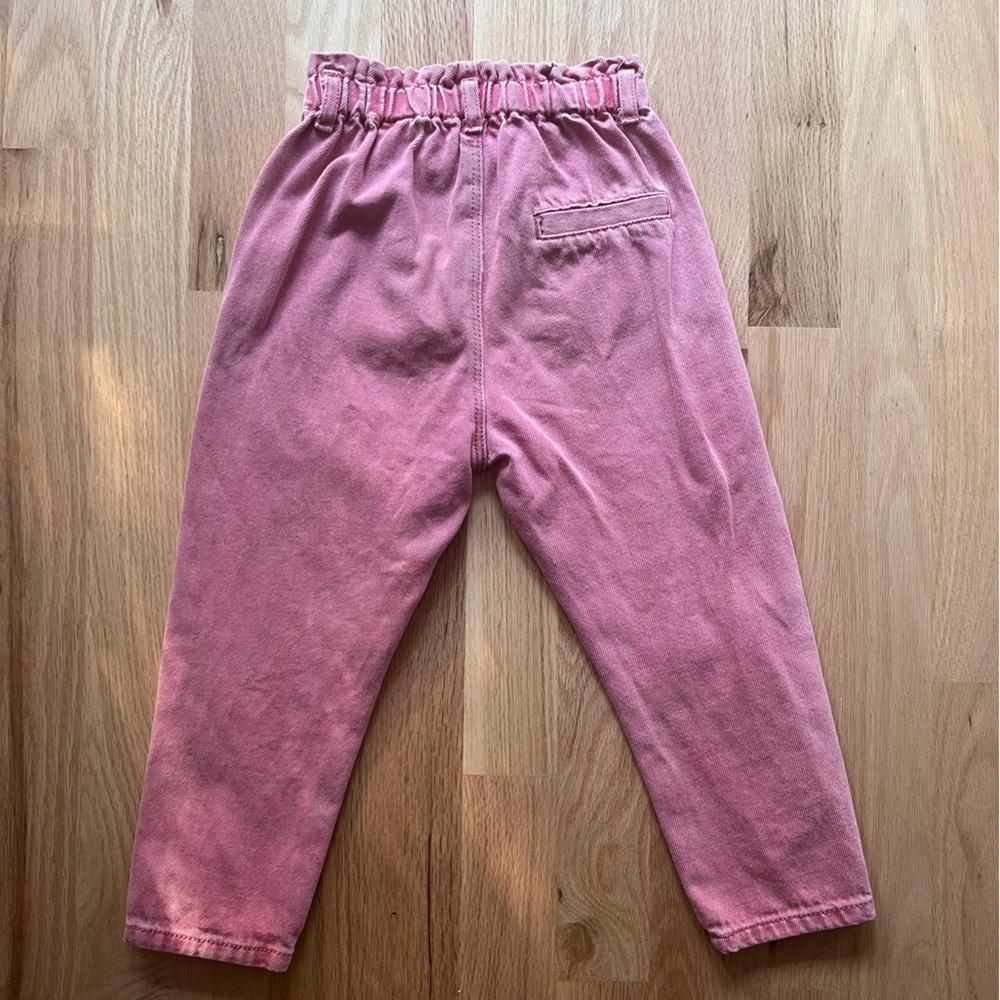 Zara Paper Bag Jeans - Pink, 2-3Y - Picture 4 of 4